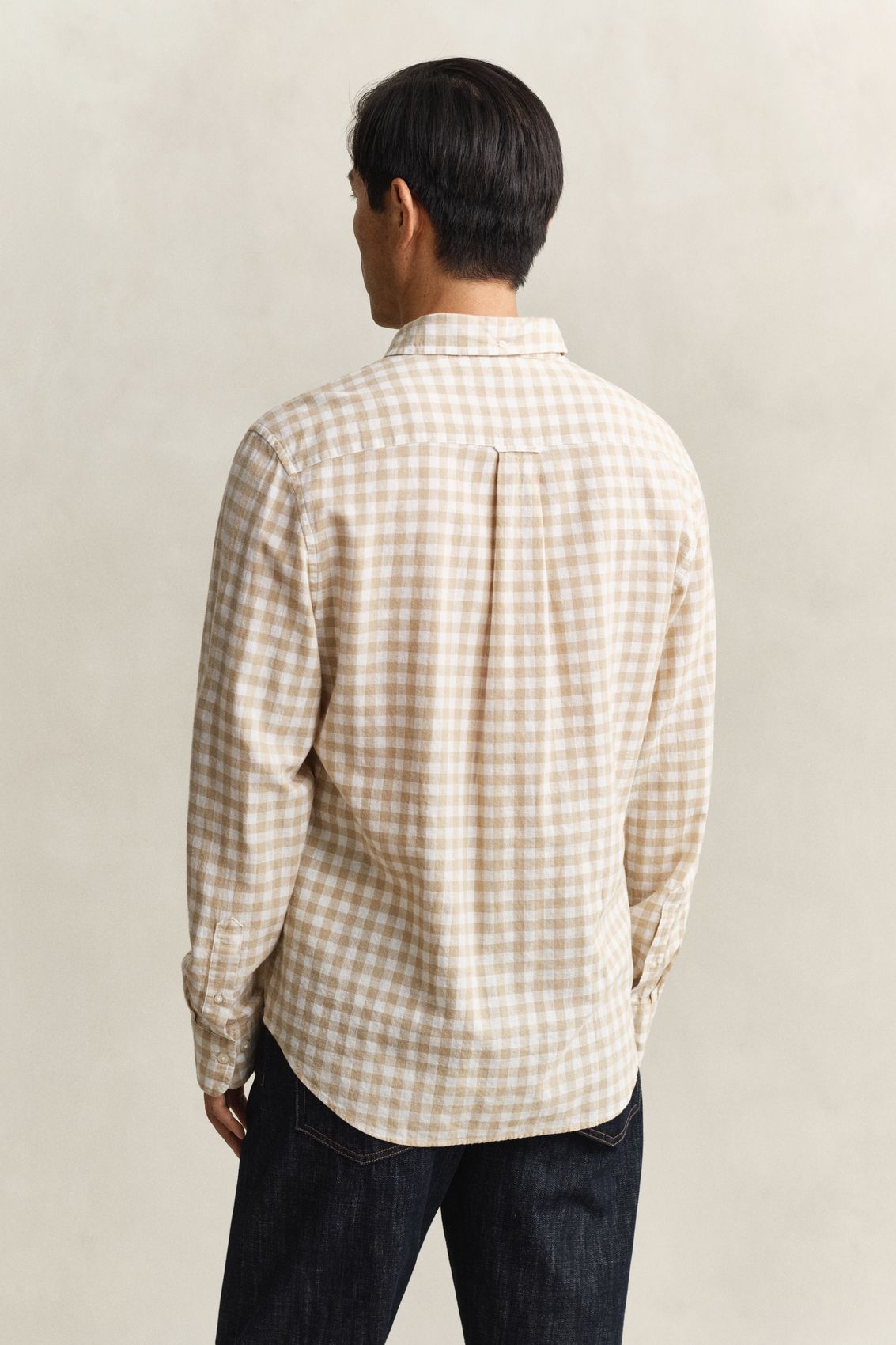 GANT Gingham Hemd aus Leinenmix