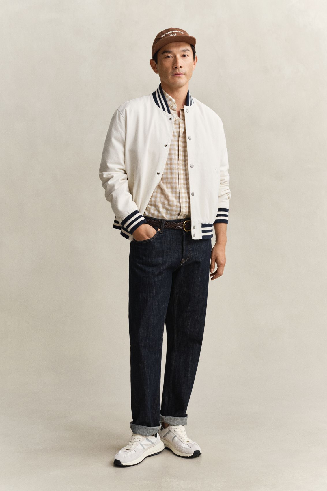 GANT Gingham Hemd aus Leinenmix