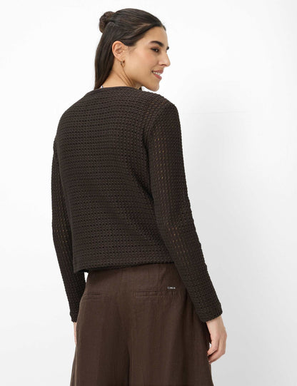 BRAX Crochet Strickjacke "Style Brenda L"