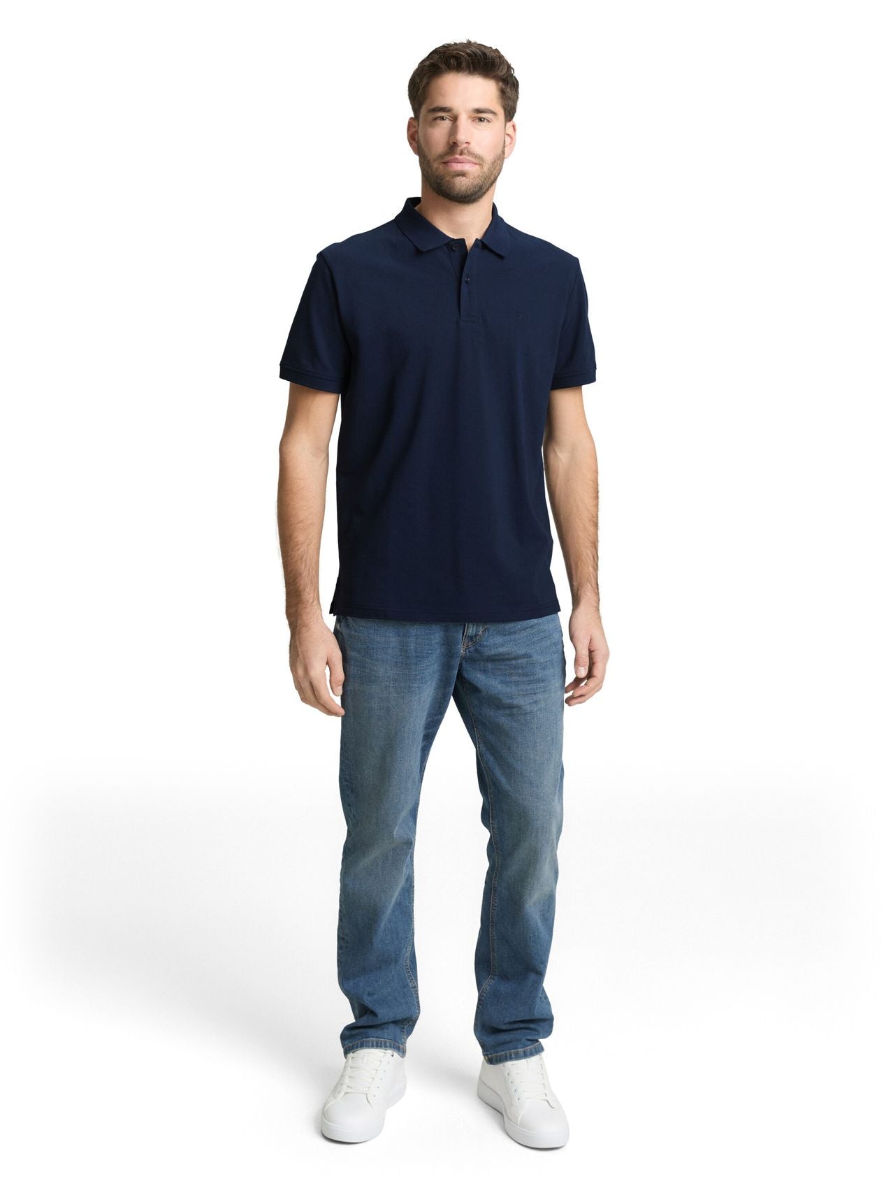 TOM TAILOR Piqué Poloshirt mit Logo-Stickerei