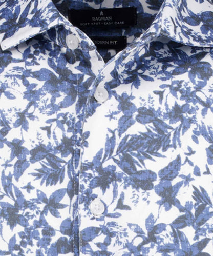 RAGMAN Softknit-Hemd mit Print, kurzarm