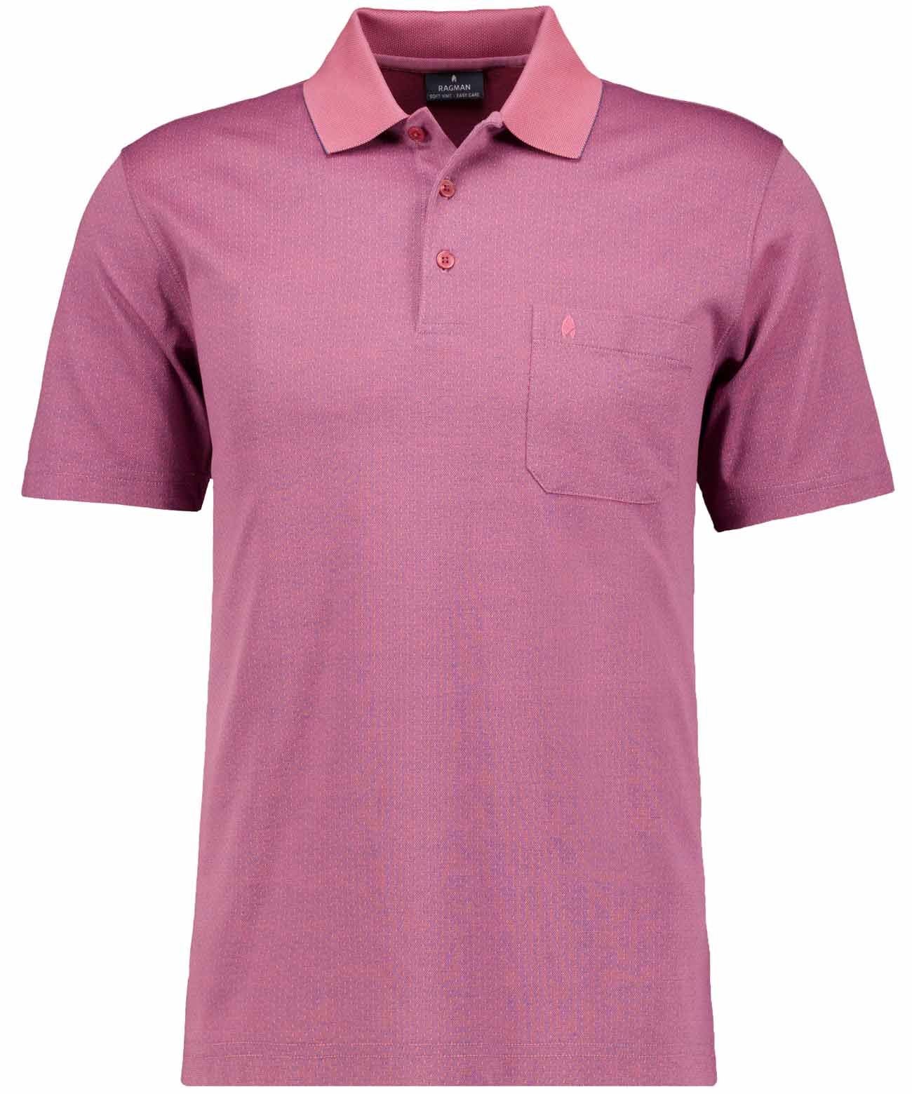 RAGMAN Softknit-Poloshirt Jacquard