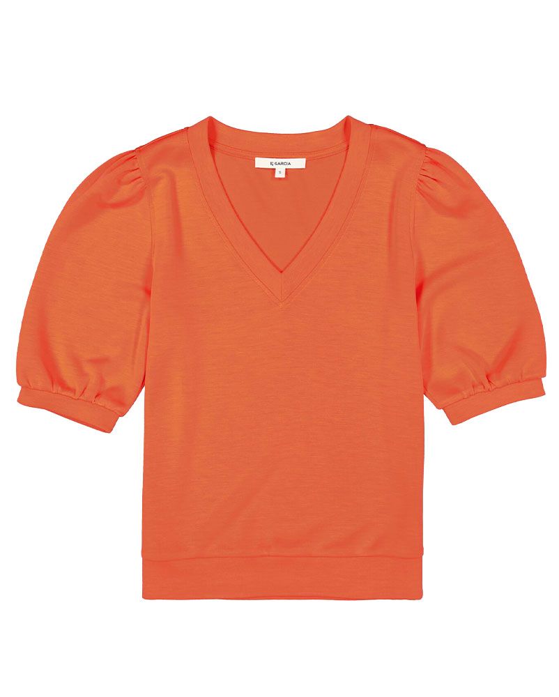 GARCIA T-Shirt mit Puffärmeln