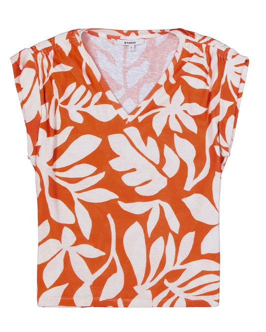 GARCIA T-Shirt mit V-Ausschnitt