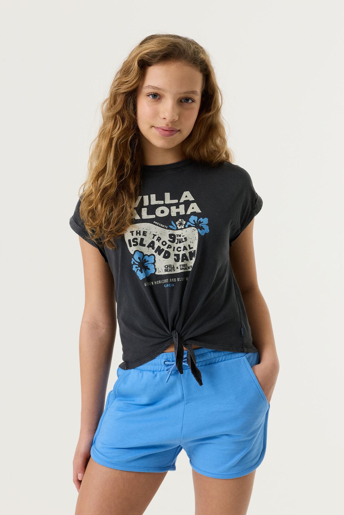 GARCIA T-shirt mit Schleifendetail