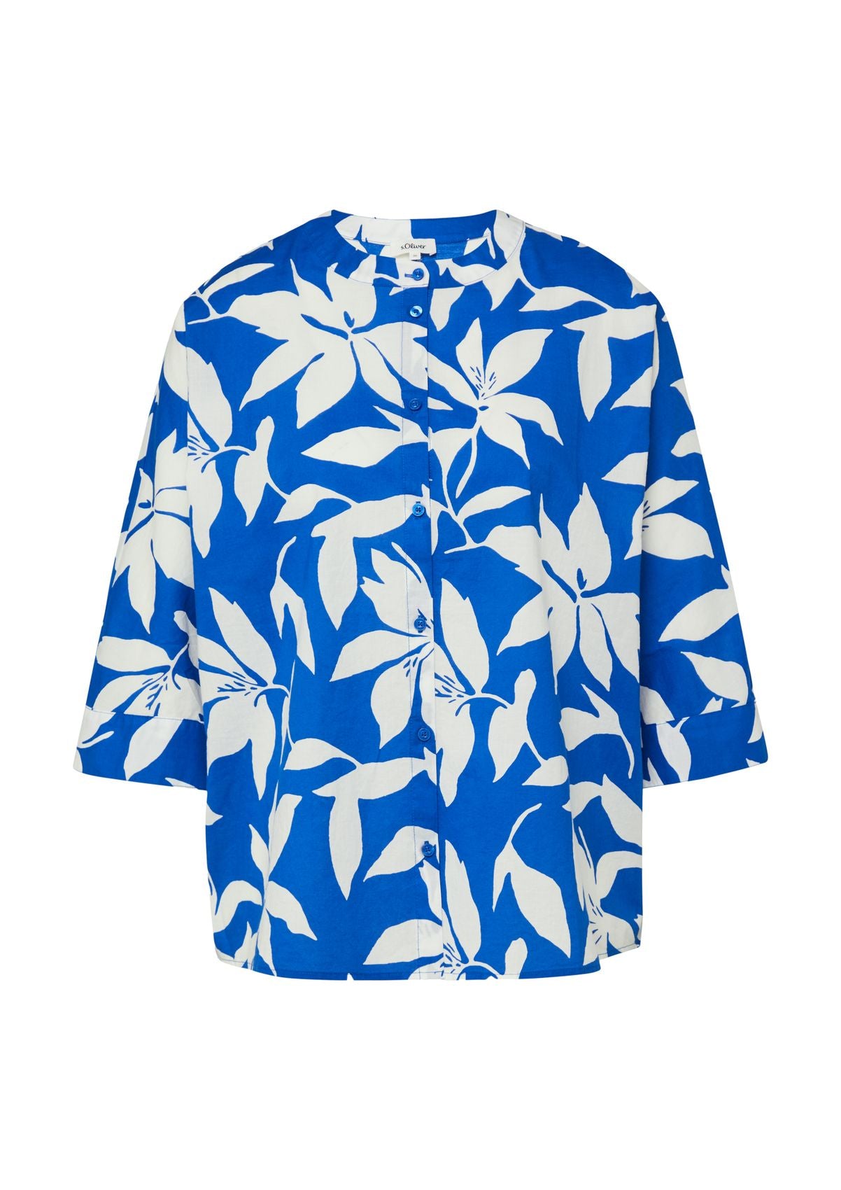 S.OLIVER Baumwollbluse mit Fledermausärmeln 40