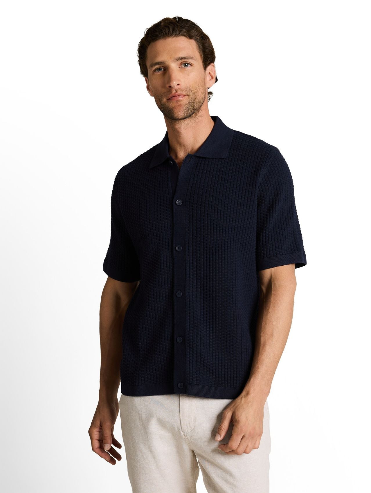 TOM TAILOR Strickjacke mit Polokragen