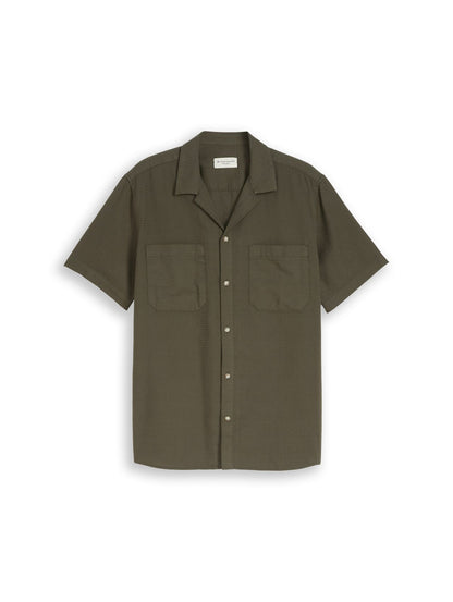 TOM TAILOR Regular Fit Resort Hemd mit Waffelstruktur