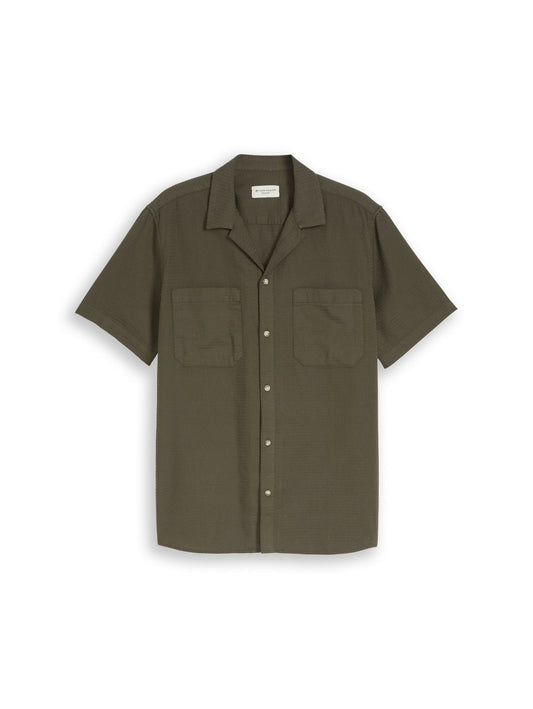 TOM TAILOR Regular Fit Resort Hemd mit Waffelstruktur XL