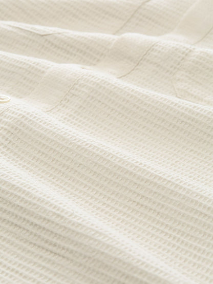 TOM TAILOR Regular Fit Resort Hemd mit Waffelstruktur