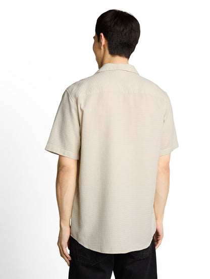 TOM TAILOR Regular Fit Resort Hemd mit Waffelstruktur