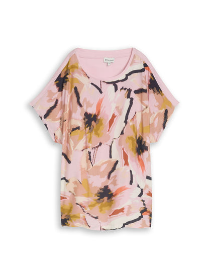 TOM TAILOR Plus Size - T-Shirt im Material-Mix