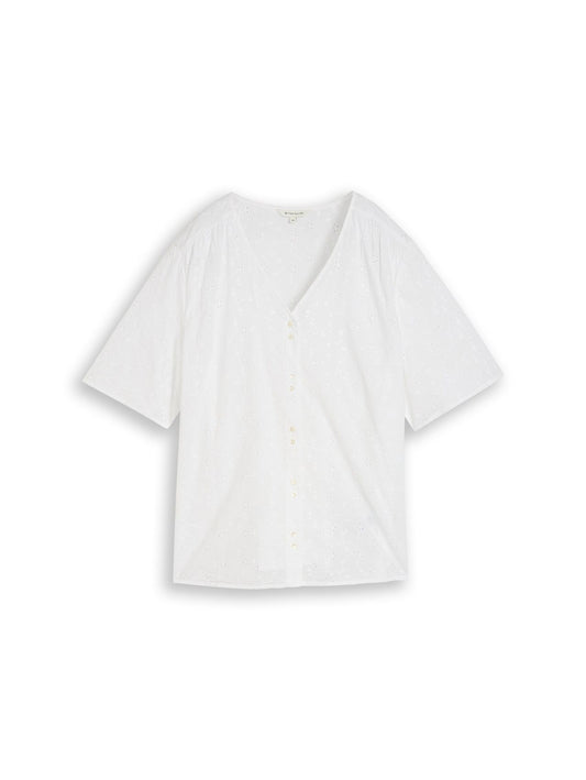 TOM TAILOR Plus Size - Bluse mit Lochstickerei
