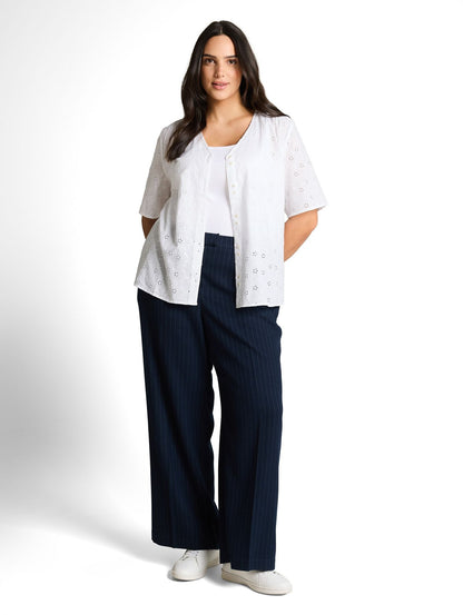 TOM TAILOR Plus Size - Bluse mit Lochstickerei