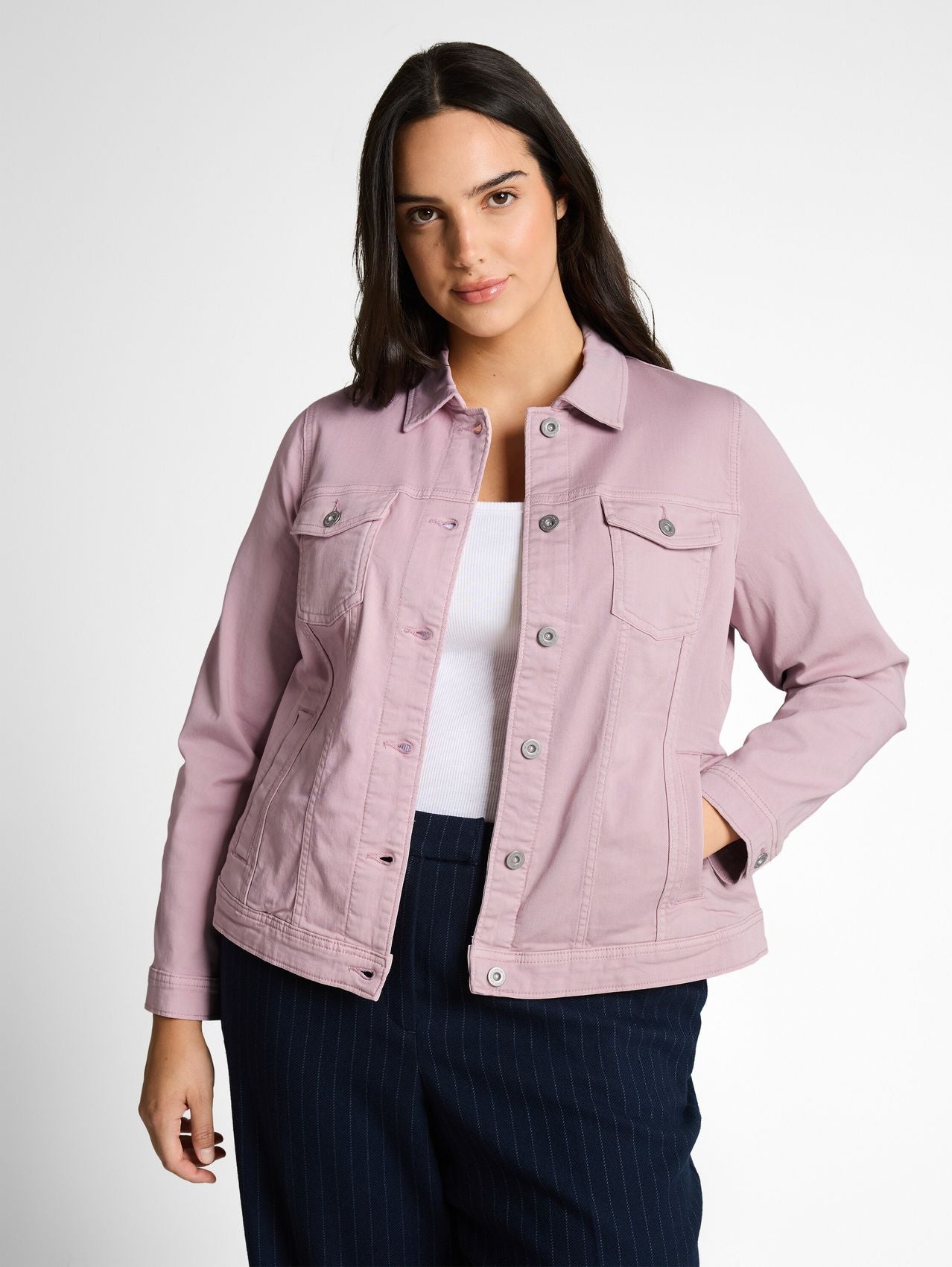 TOM TAILOR Plus Size - Jeansjacke mit Eingriffstaschen