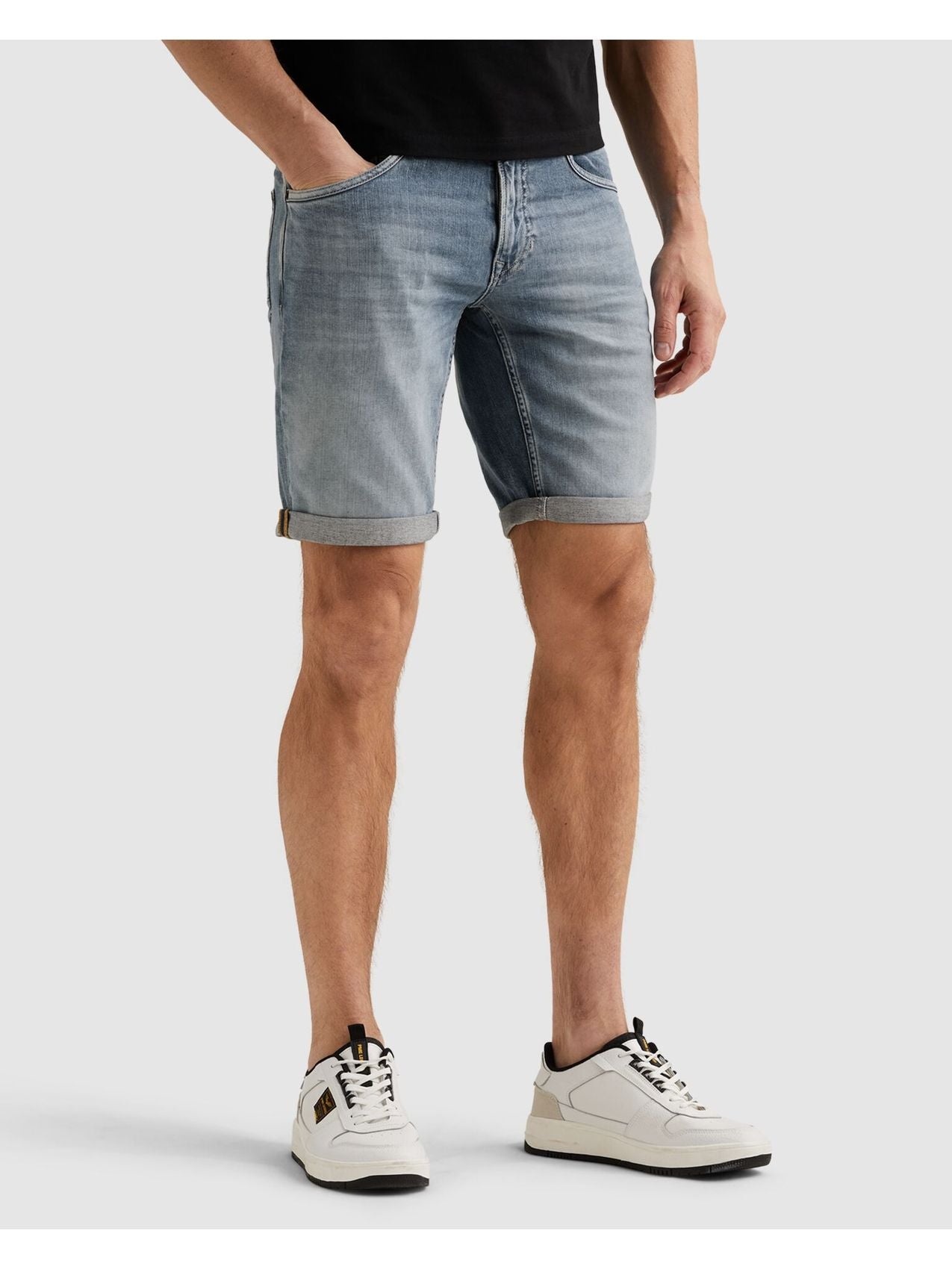 Jeans-Bermuda mit Umschlag "NIGHTFLIGHT"