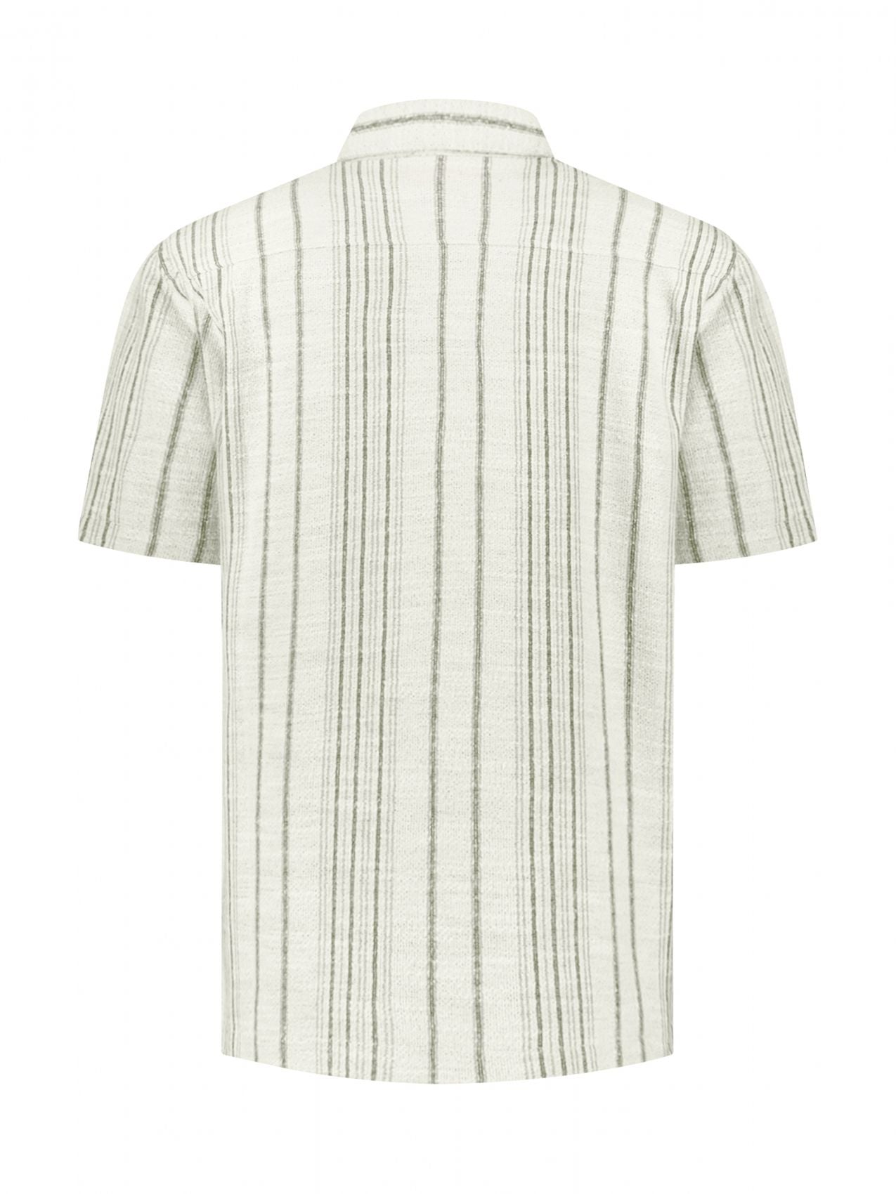 NO EXCESS Shirt Short Sleeve Jacquard Fancy Stripe