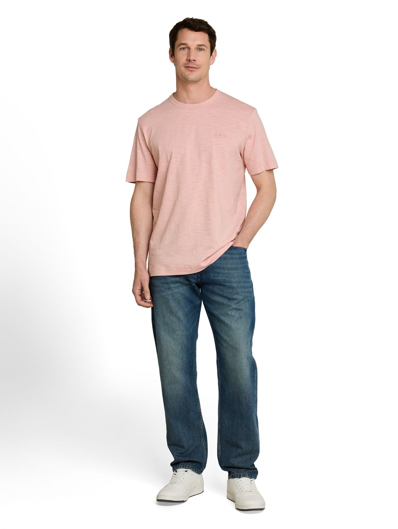 TOM TAILOR T-Shirt in Melange-Optik