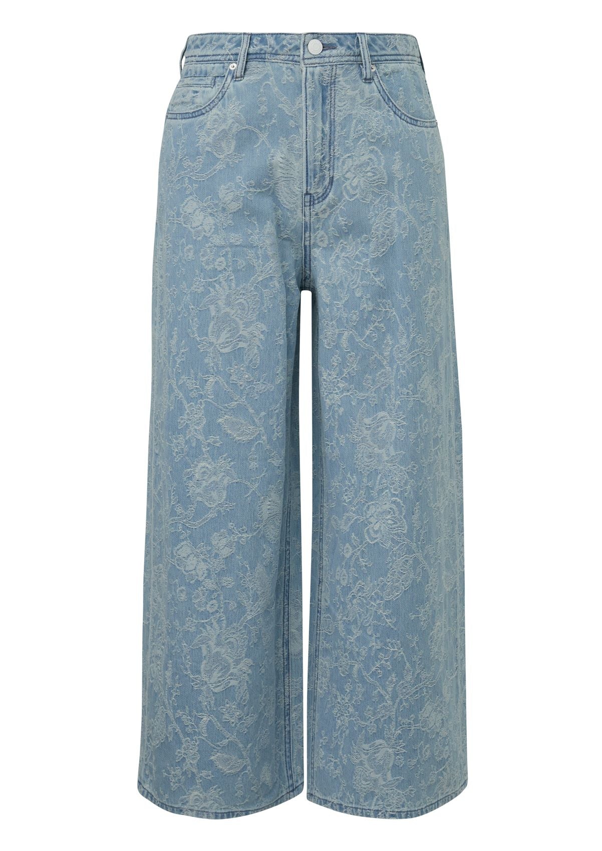 S.OLIVER Culotte-Jeans aus Denimjacquard 36