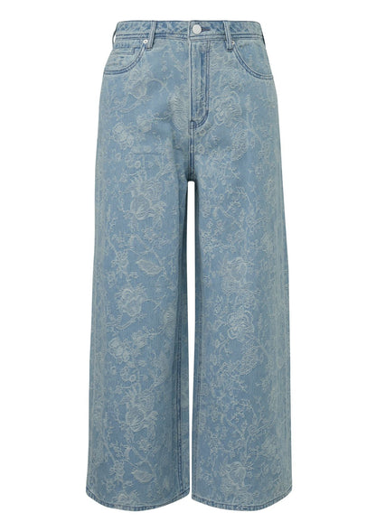 S.OLIVER Culotte-Jeans aus Denimjacquard 36