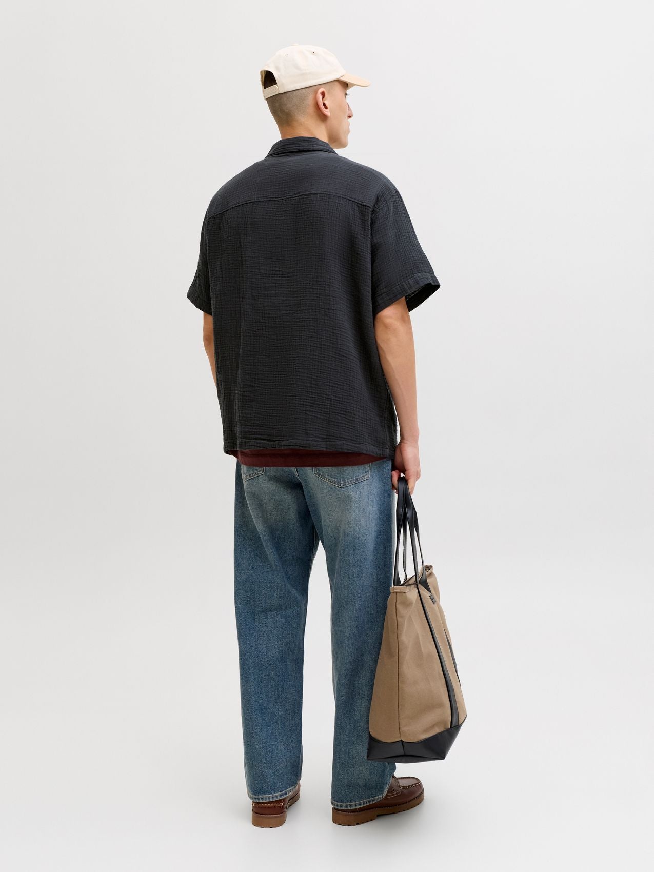 JACK & JONES JORNANTUCKET DOUBLE CLOTH SHIRT SS EA26