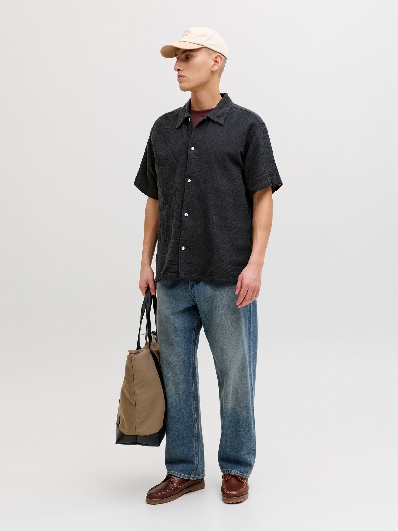JACK & JONES JORNANTUCKET DOUBLE CLOTH SHIRT SS EA26