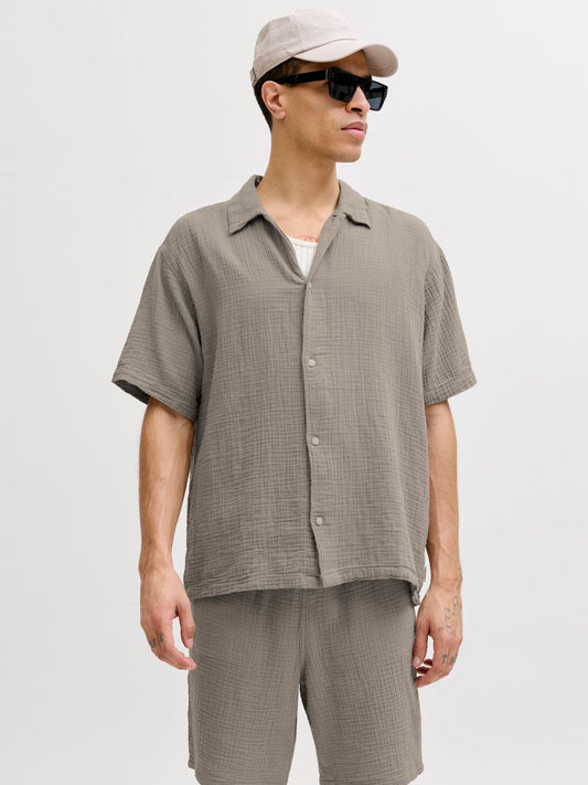 JACK & JONES JORNANTUCKET DOUBLE CLOTH SHIRT SS EA26