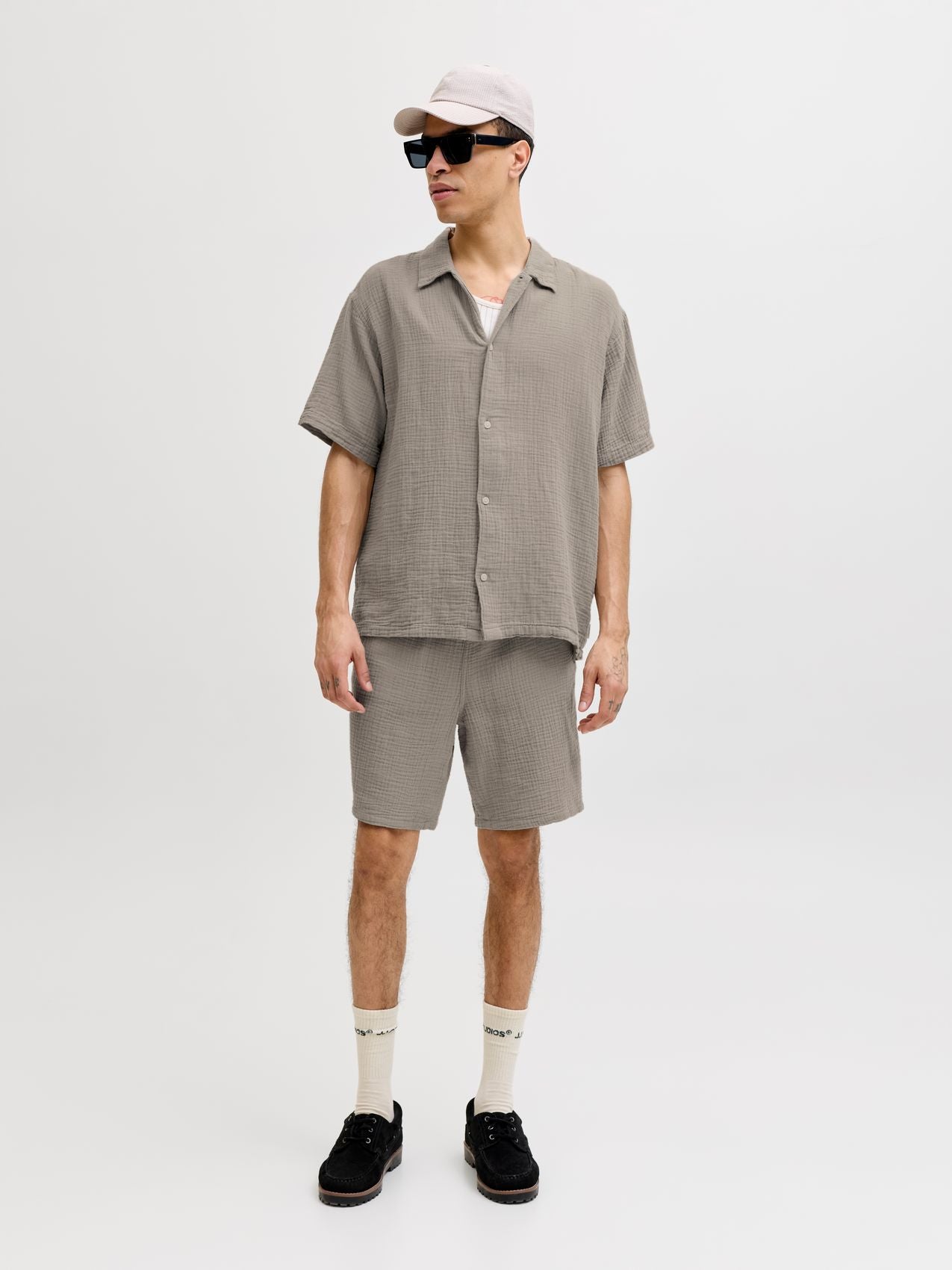 JACK & JONES JORNANTUCKET DOUBLE CLOTH SHIRT SS EA26