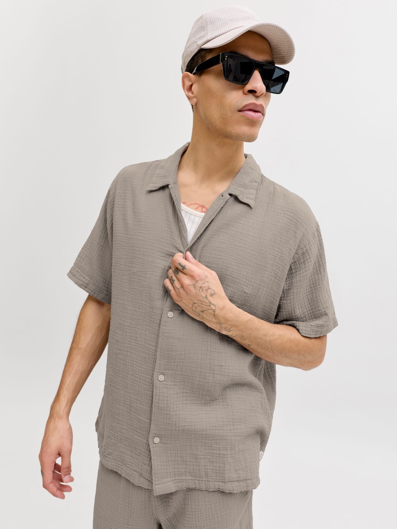 JACK & JONES JORNANTUCKET DOUBLE CLOTH SHIRT SS EA26
