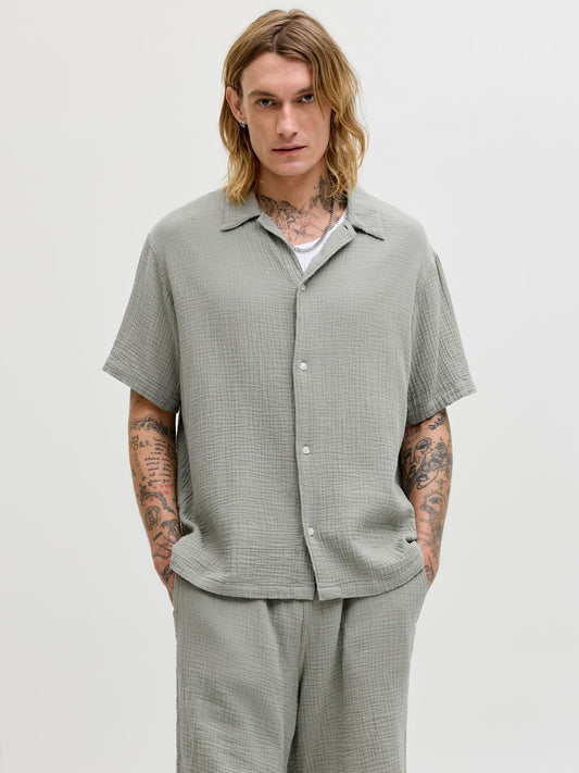 JACK & JONES JORNANTUCKET DOUBLE CLOTH SHIRT SS EA26