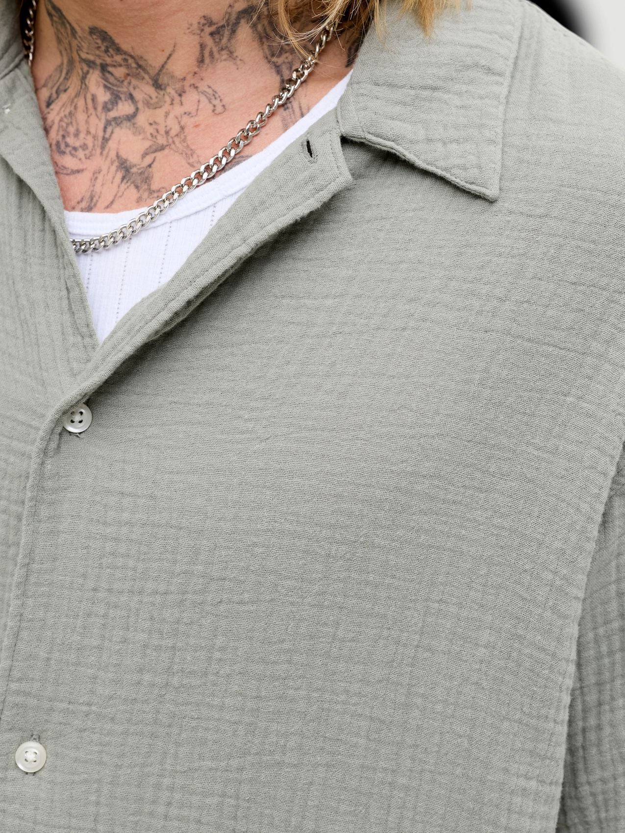 JACK & JONES JORNANTUCKET DOUBLE CLOTH SHIRT SS EA26