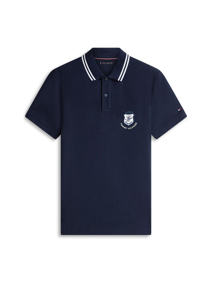 TOMMY HILFIGER Regular Fit Crest Appliqué Polo Shirt