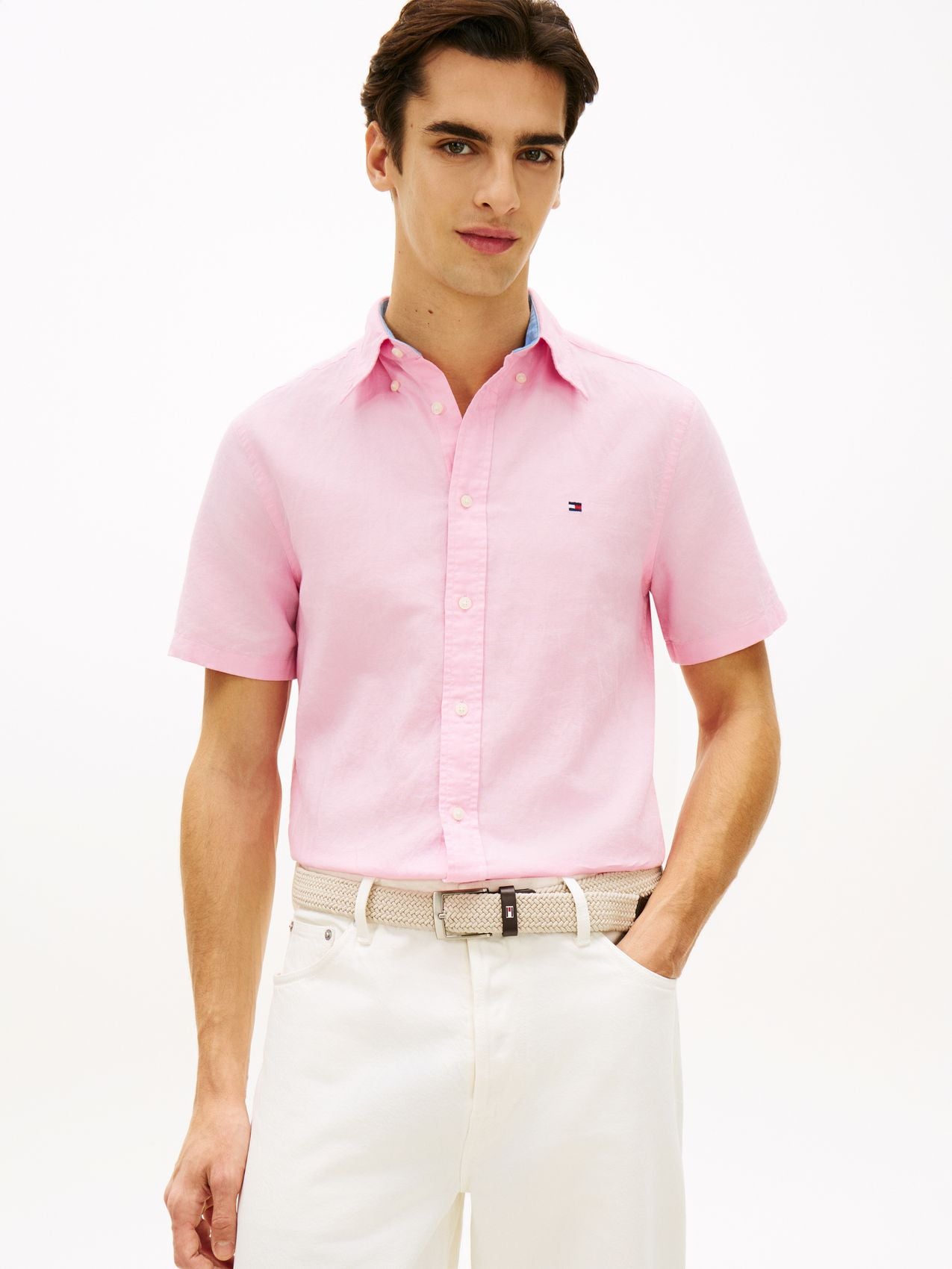 TOMMY HILFIGER Kurzarmhemd aus Leinenmischung XL