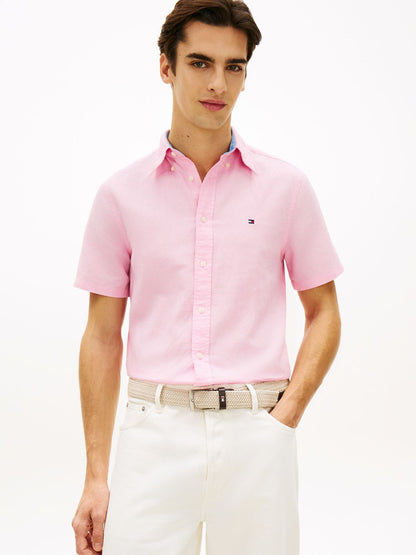 TOMMY HILFIGER Kurzarmhemd aus Leinenmischung XL