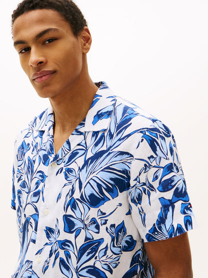 TOMMY HILFIGER Kurzarm-Leinenhemd mit Blumenmuster
