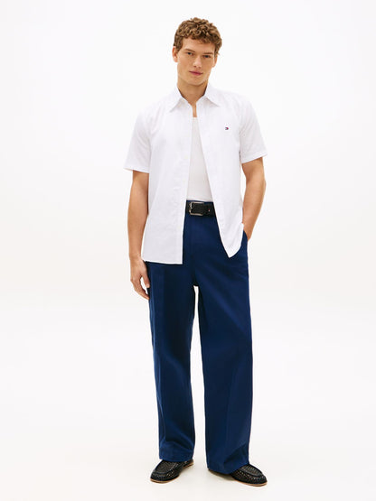 TOMMY HILFIGER Kurzarmhemd aus Leinenmischung
