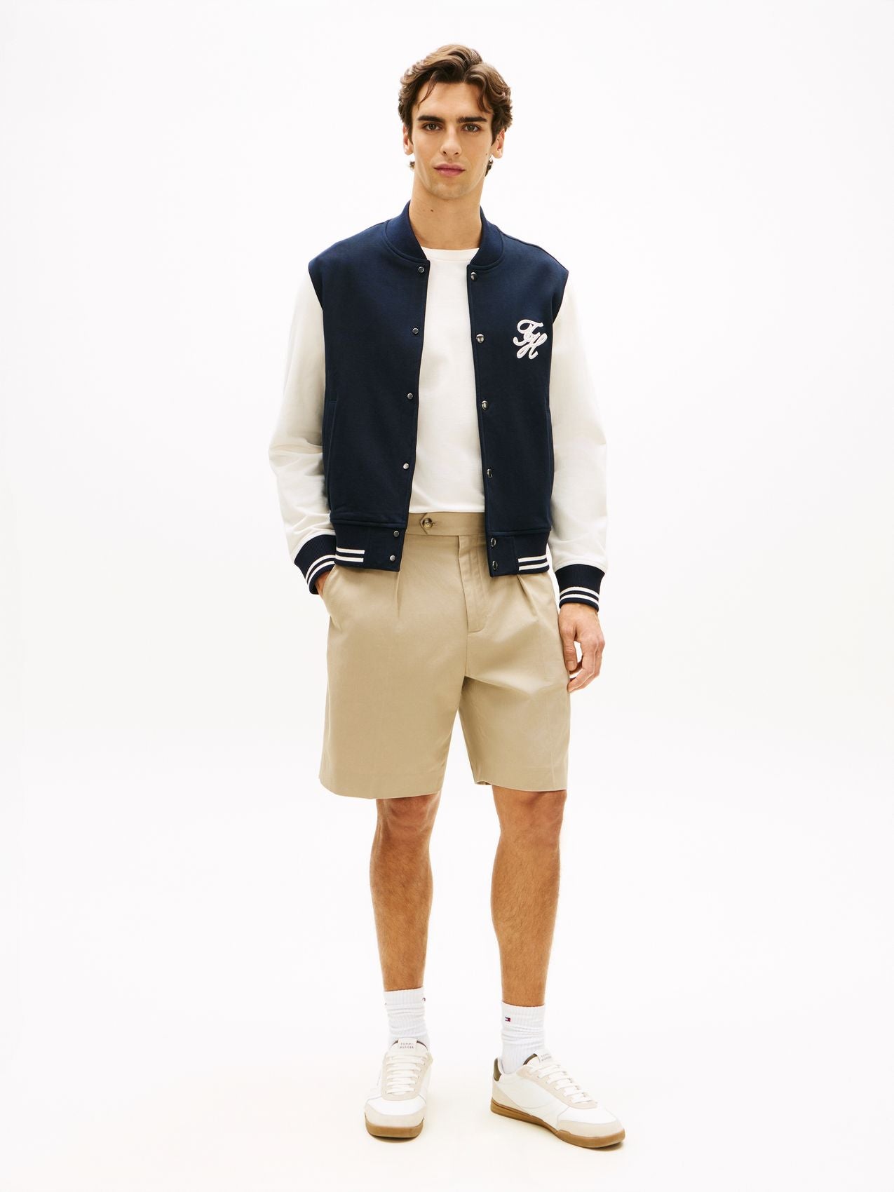 TOMMY HILFIGER Colour-Blocked Terry Bomber Jacket