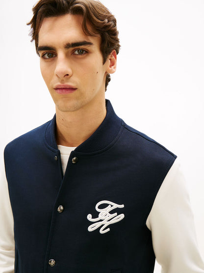 TOMMY HILFIGER Colour-Blocked Terry Bomber Jacket