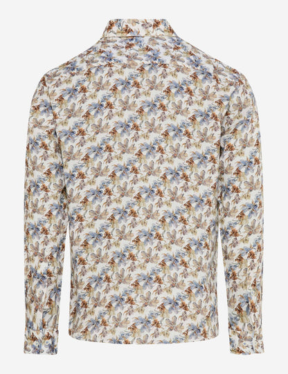 BRAX Leinenhemd mit floralem Print "Harold"