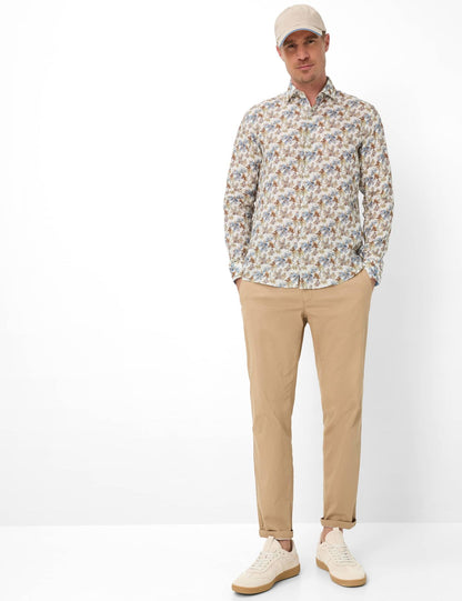 BRAX Leinenhemd mit floralem Print "Harold"