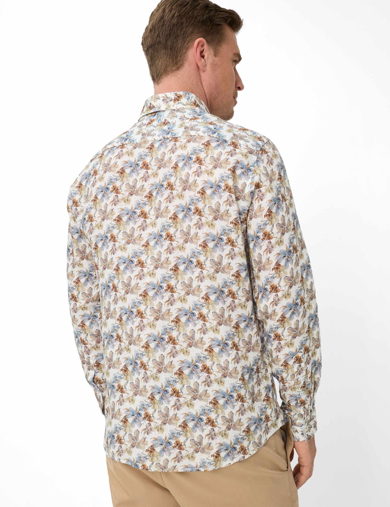 BRAX Leinenhemd mit floralem Print "Harold"