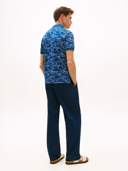 TOMMY HILFIGER Regular Fit Print Pique Polo Shirt