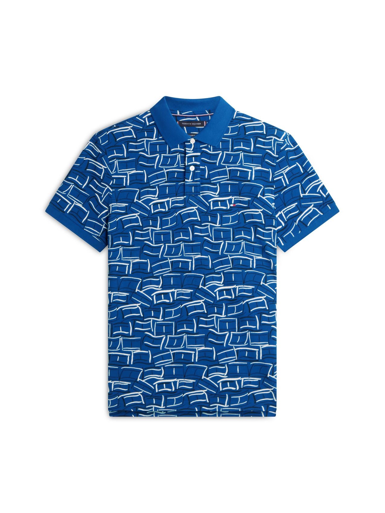 TOMMY HILFIGER Regular Fit Print Pique Polo Shirt