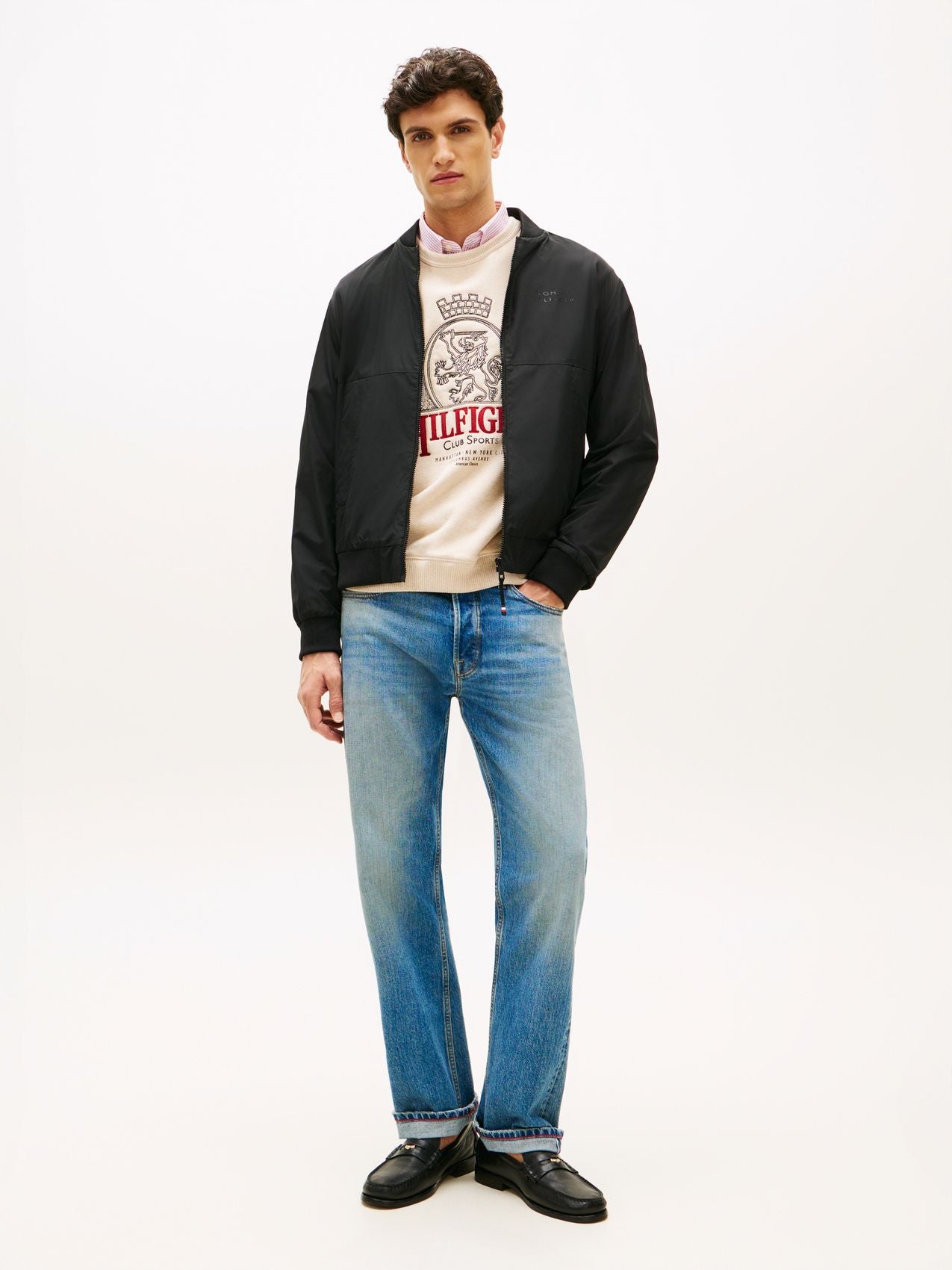 TOMMY HILFIGER Water Resistant Tonal Logo Bomber Jacket