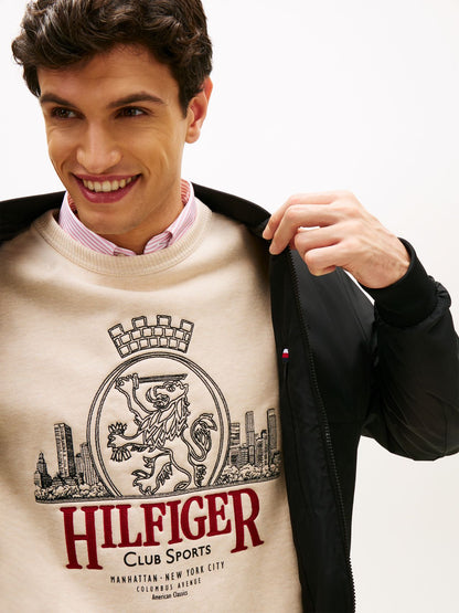 TOMMY HILFIGER Water Resistant Tonal Logo Bomber Jacket
