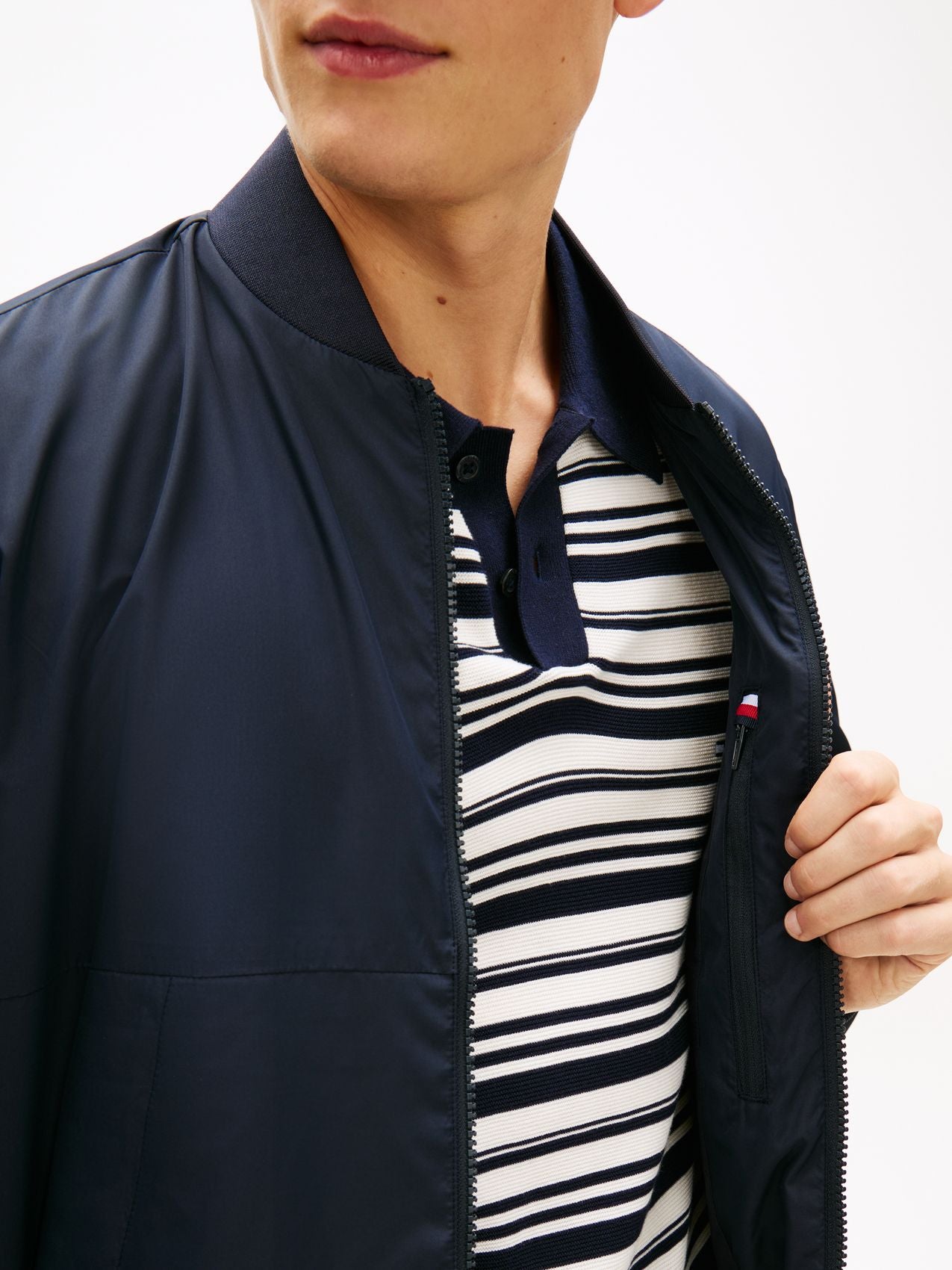 TOMMY HILFIGER Water Resistant Tonal Logo Bomber Jacket
