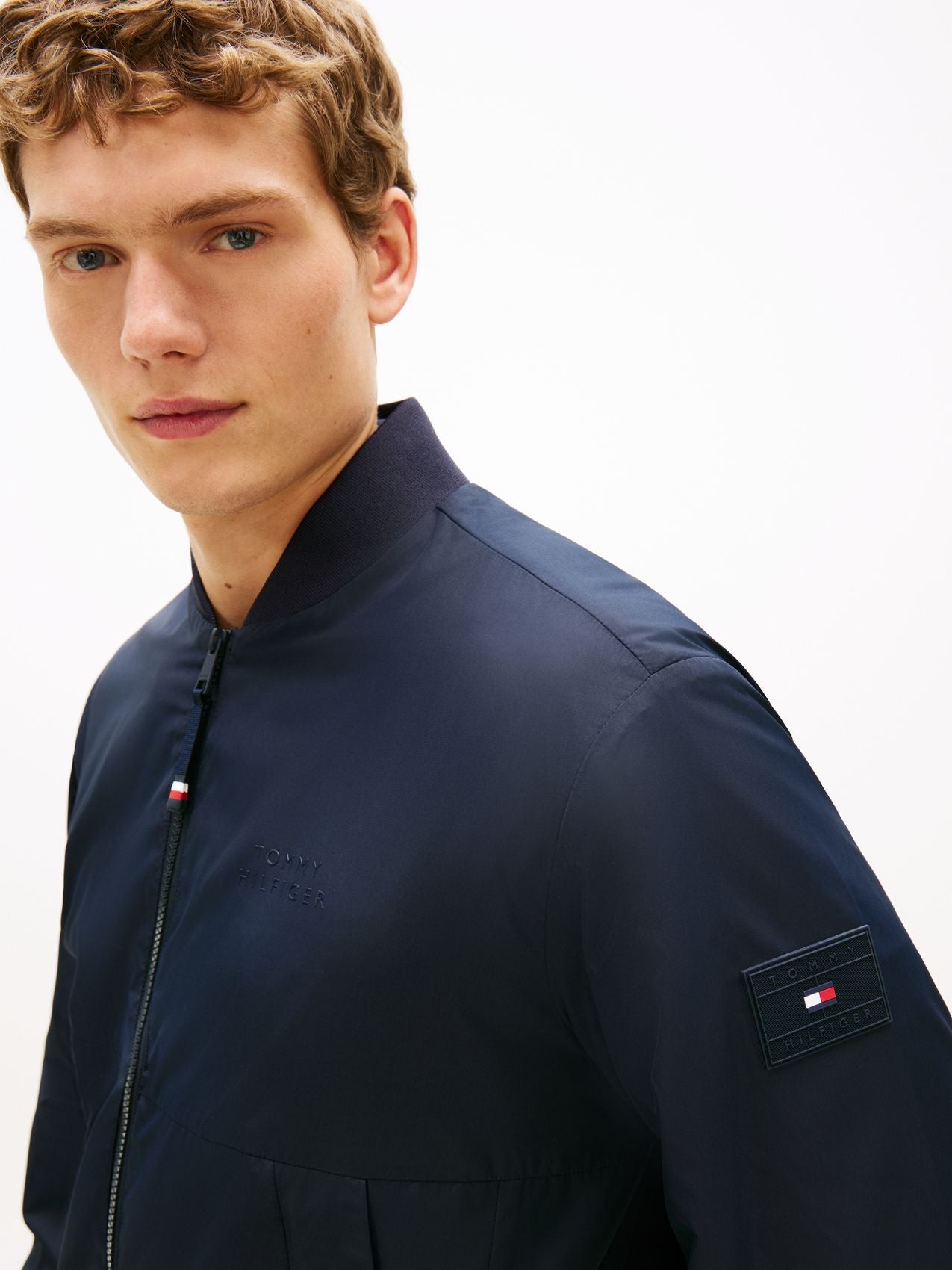 TOMMY HILFIGER Water Resistant Tonal Logo Bomber Jacket