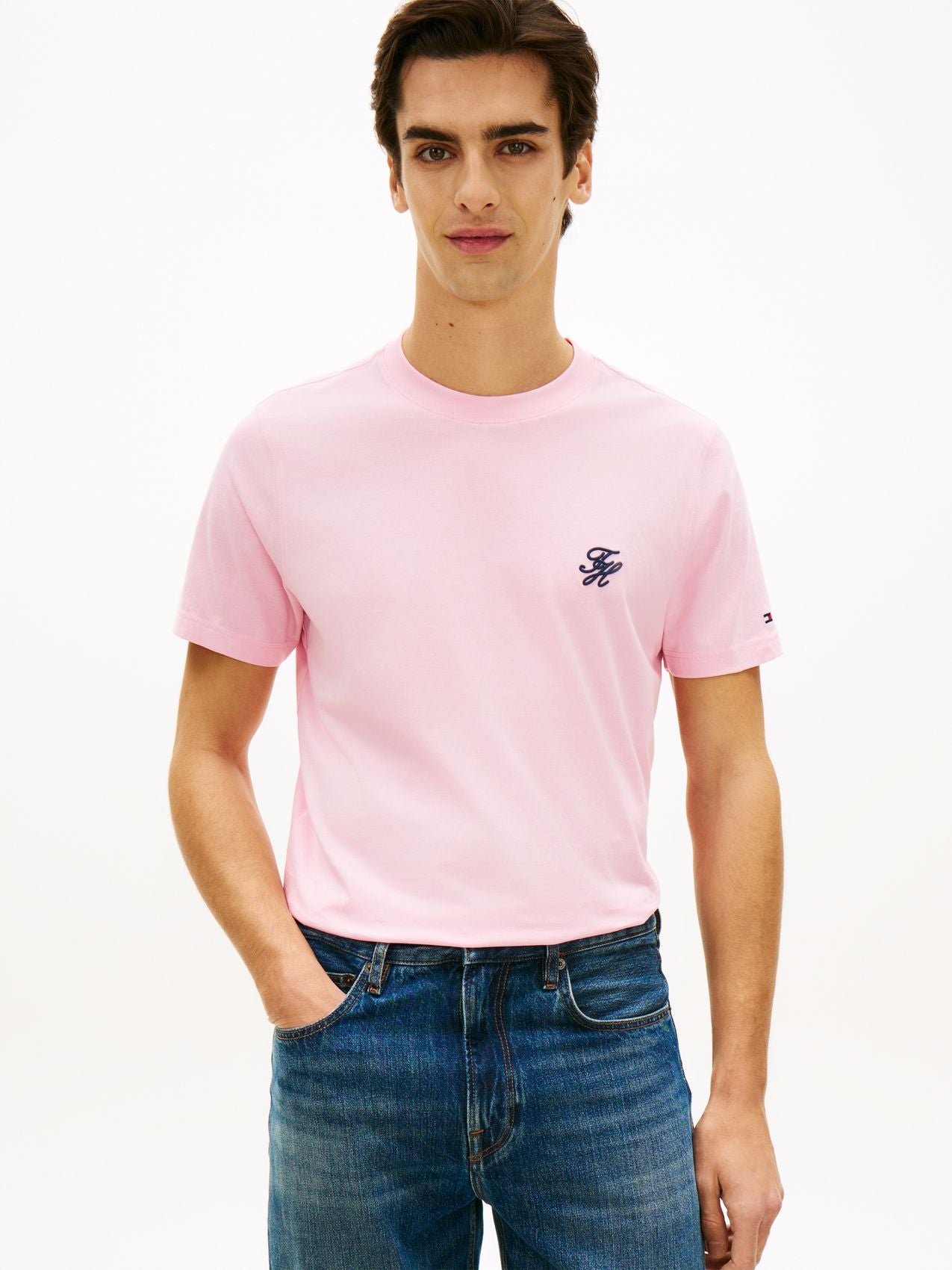 TOMMY HILFIGER Logo Embroidery Jersey T-Shirt