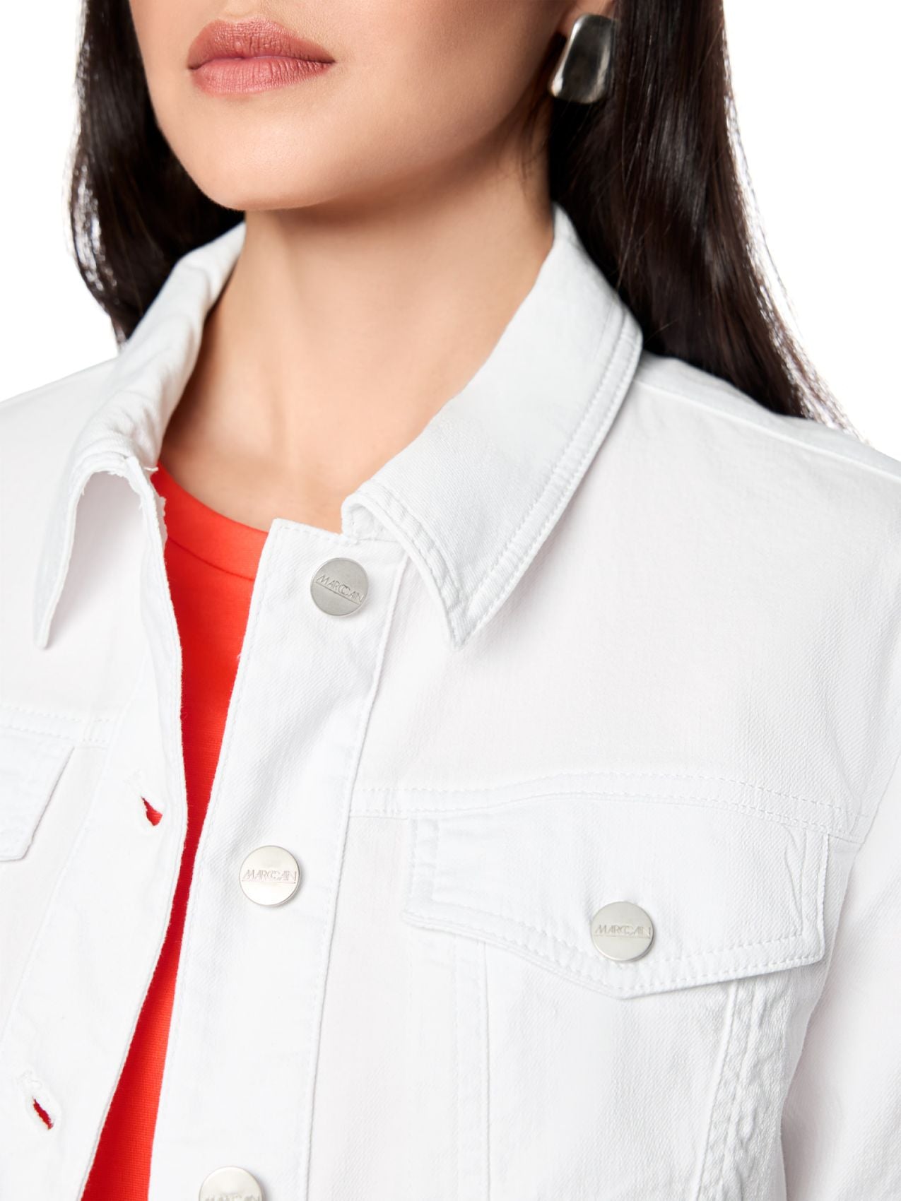 MARC CAIN Kurze Jeansjacke aus Baumwollstretch