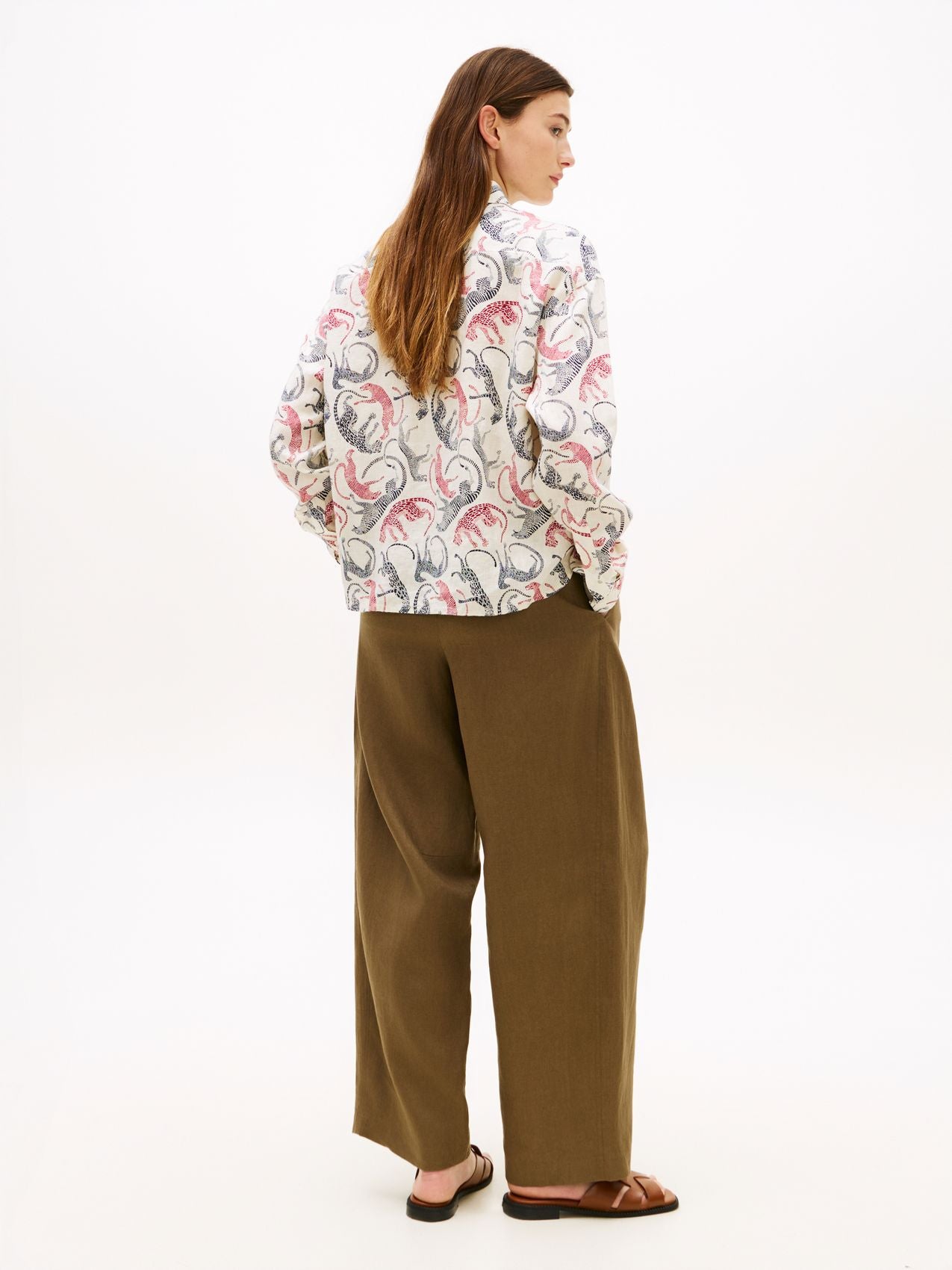TOMMY HILFIGER Gemustertes Oversized-Leinenhemd